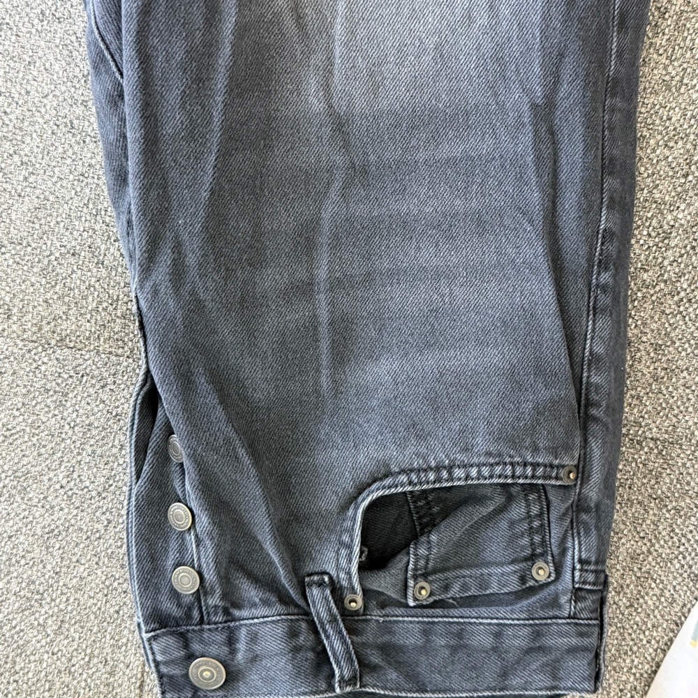 Zara Men's Charcoal Relaxed Jeans